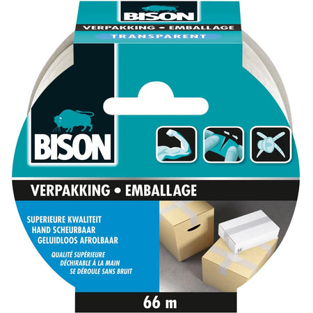 Bison - packaging, ft 50 mm x 66 m, transparent