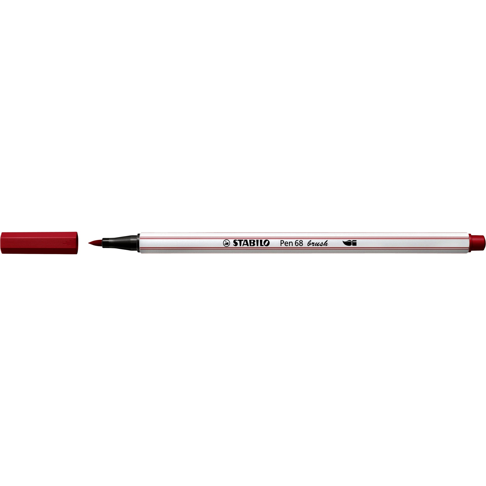 Stabilo -  Brushstift pen 68/50 donkerrood | 10 stuks