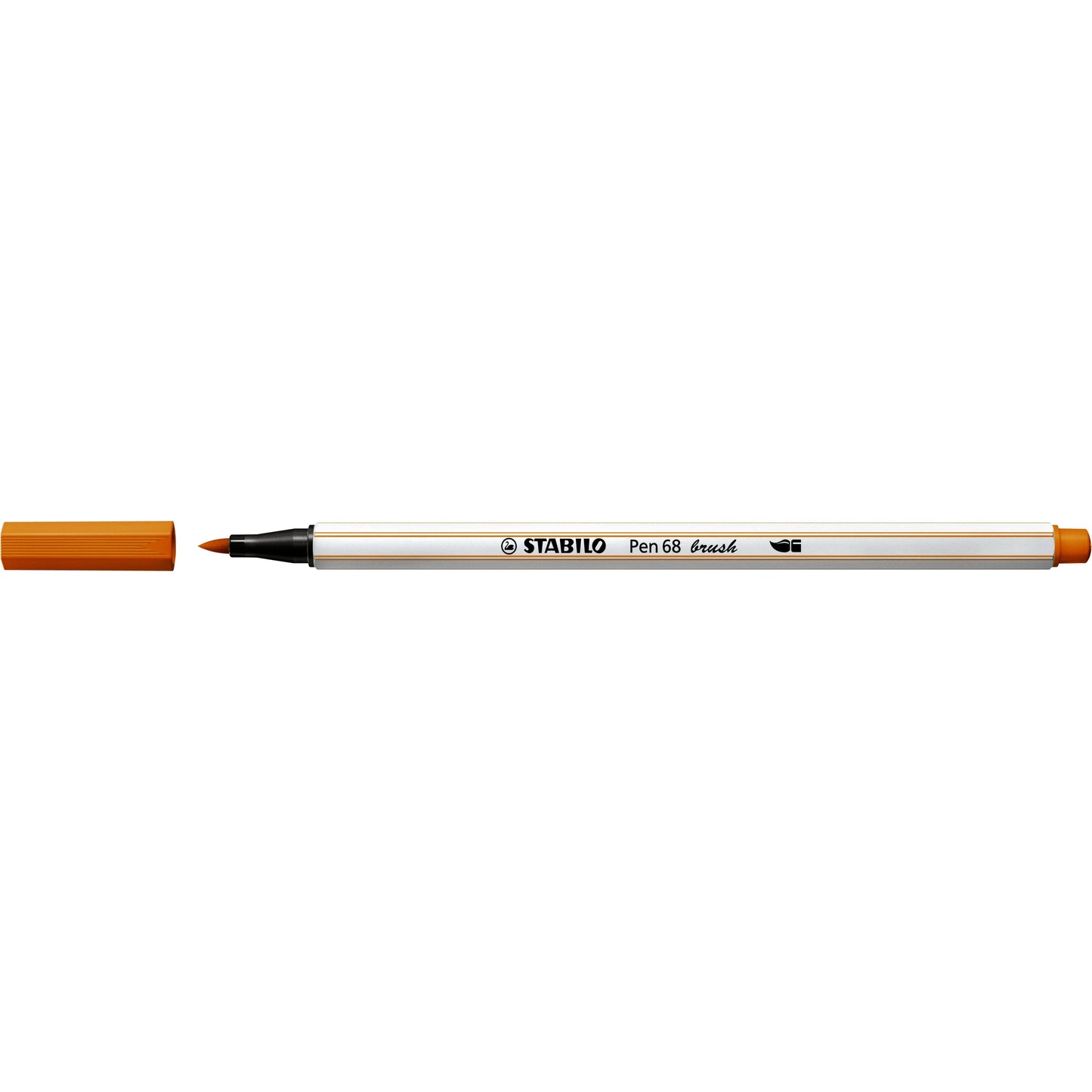 Stabilo -  Pen 68 brush, premium brush viltstift, oranje, per stuk
