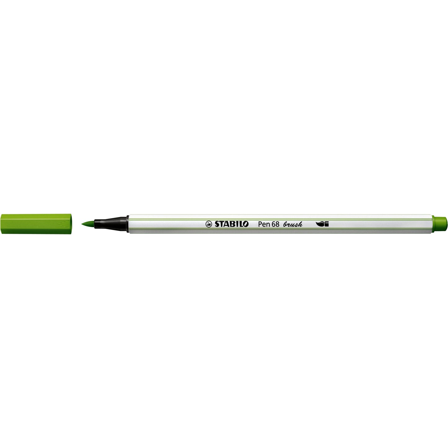 Stabilo -  Pen 68 brush, premium brush viltstift, loof groen, per stuk