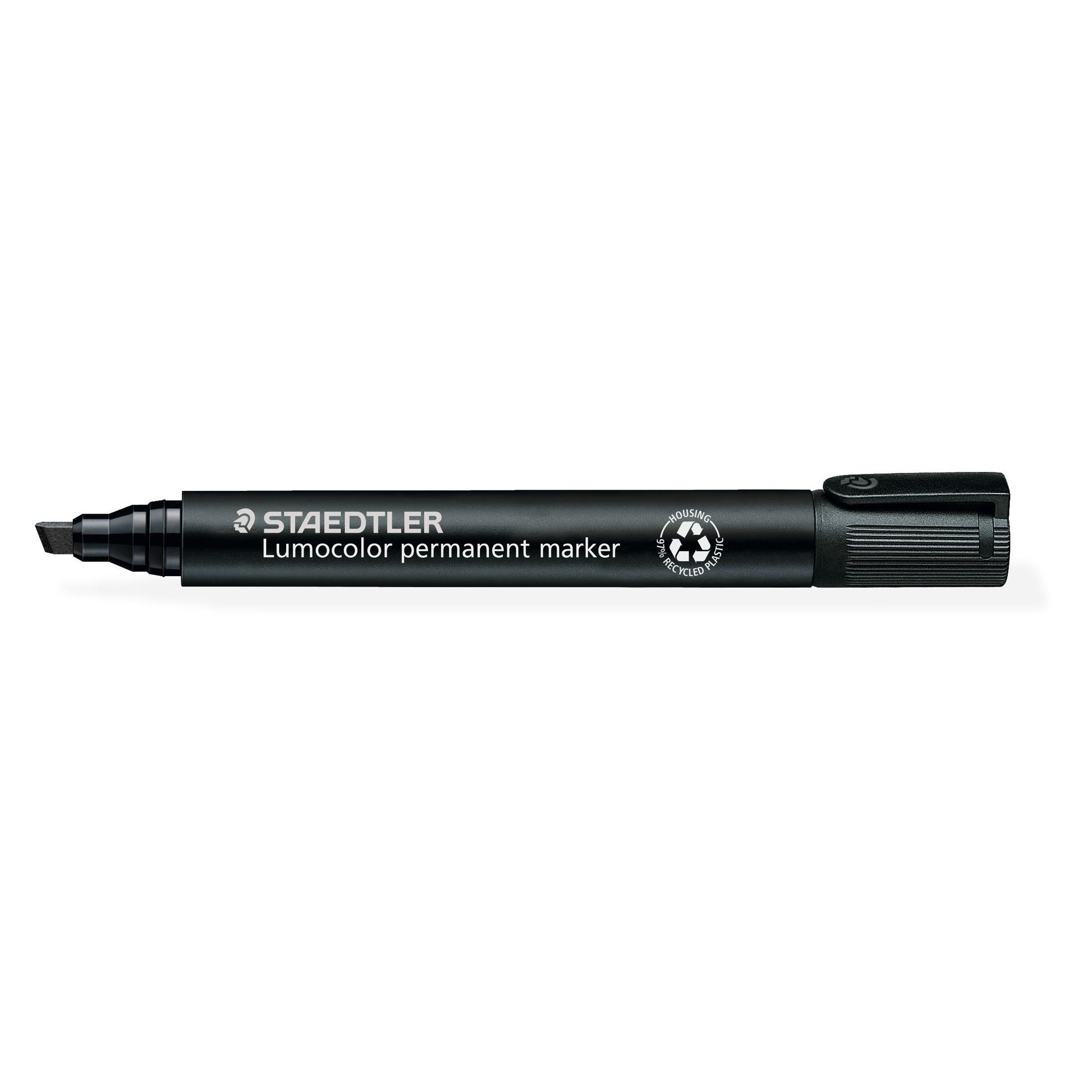 Staedtler - Felt-tip pen Lumocolor 350 permanent diagonal black | 10 pieces