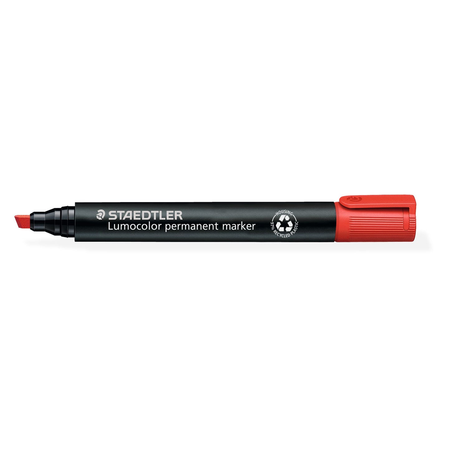 Staedtler - Felt-tip pen Lumocolor 350 permanent diagonal red | 10 pieces
