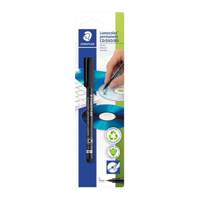 Staedtler - CD -Marker 3179 Black | Blasen Sie ein 1 Stück