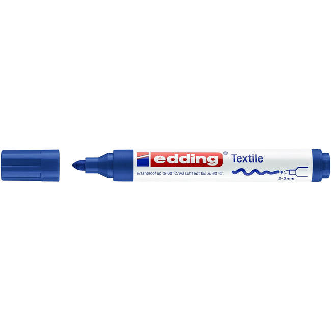 Edding - Pennarello per tessuti 4500 rotondo 2-3mm blu | 10 pezzi