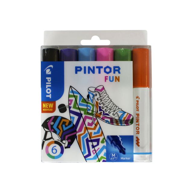 Pilote - Paint Pilot Pintor Fun M Assorti | Endui un 6 pièces