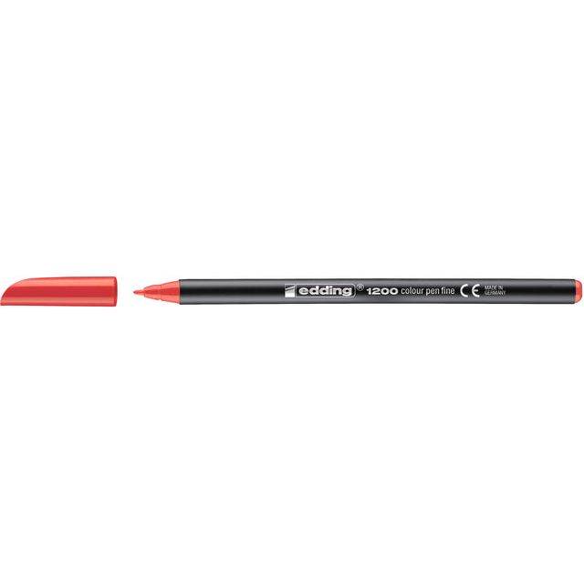 EDDING - Fineliner EDDing 1200 002 Fine Red | Außenschachtel ein 10 Stück