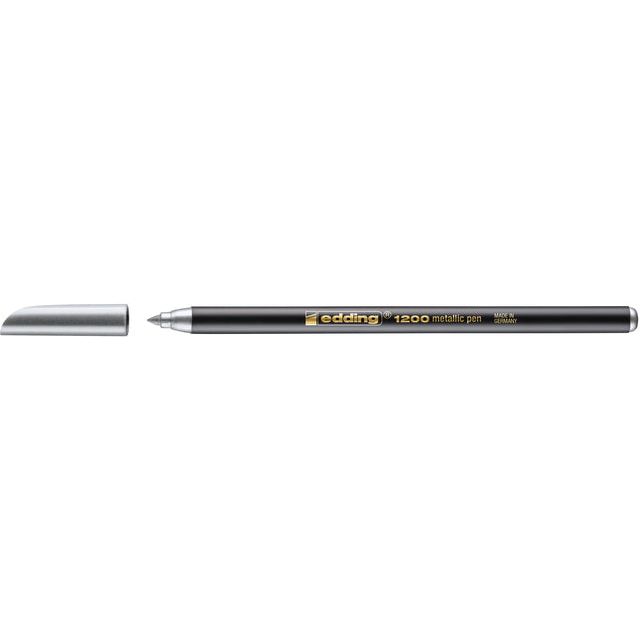 Edding - Fineliner EDDING 1200 F Metallic Silver | Außenschachtel ein 10 Stück