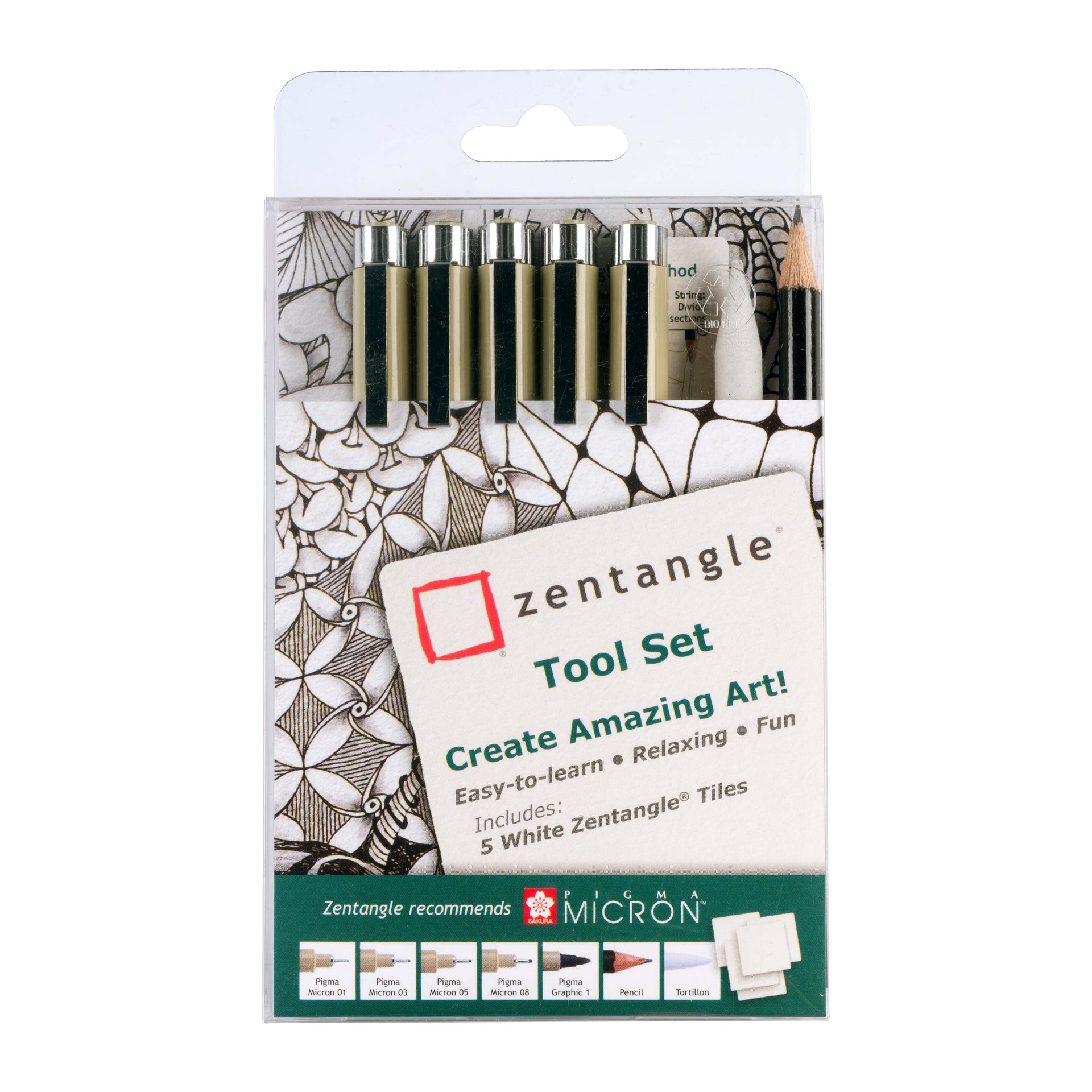 Sakura - Set de dessin Zentangle set de 12 pièces assorties