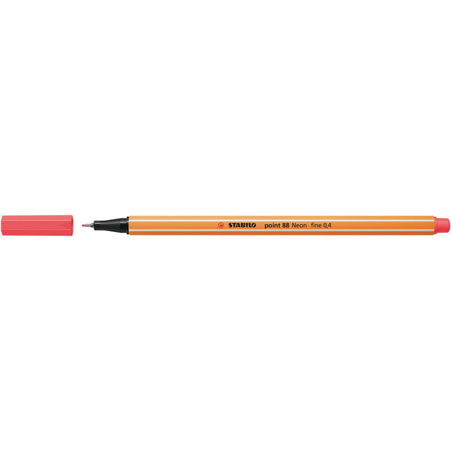 Stabilo - Fineliner point 88/040 fine neon red | 10 pieces