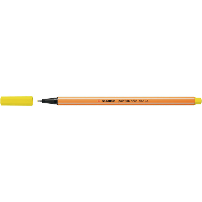 Stabilo - Fineliner point 88/024 fine neon yellow | 10 pieces