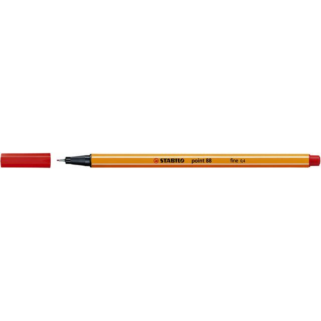 Stabilo - Fineliner point 88/40 rood | 10 stuks