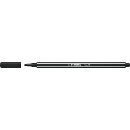 Stabilo -  Viltstift pen 68/46 m zwart | 10 stuks