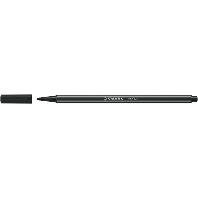 Stabilo -  Viltstift pen 68/46 m zwart | 10 stuks