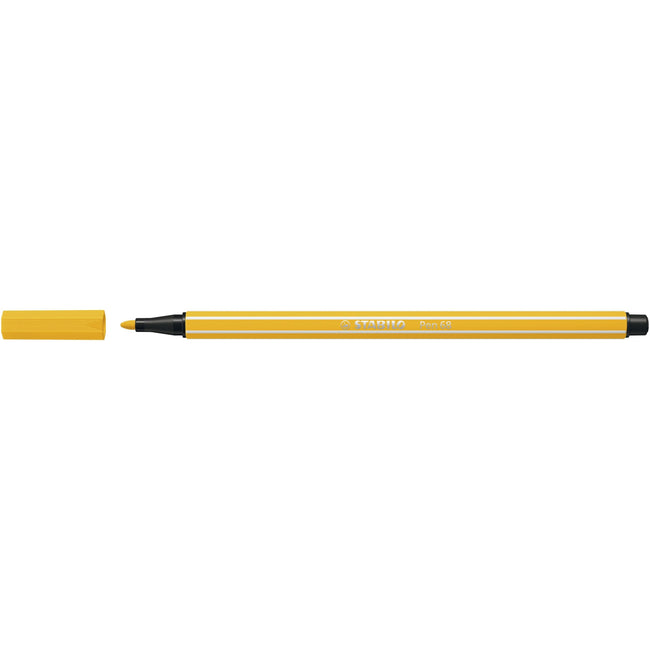 Stabilo -  Viltstift pen 68/44 m geel | 10 stuks
