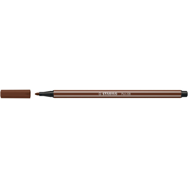 Stabilo -  Viltstift pen 68/45 m bruin | 10 stuks