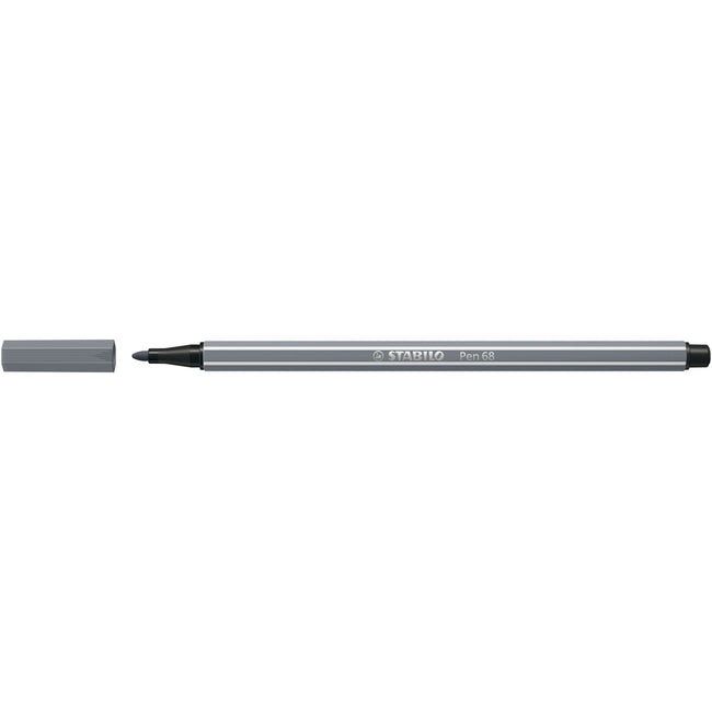 Stabilo -  Viltstift pen 68/96 m donkergrijs | 10 stuks
