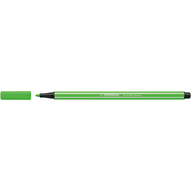 Stabilo -  Viltstift pen 68/033 m neon groen | 10 stuks