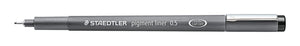 Staedtler -  Fineliner pigment 308 0.5mm zwart | 10 stuks