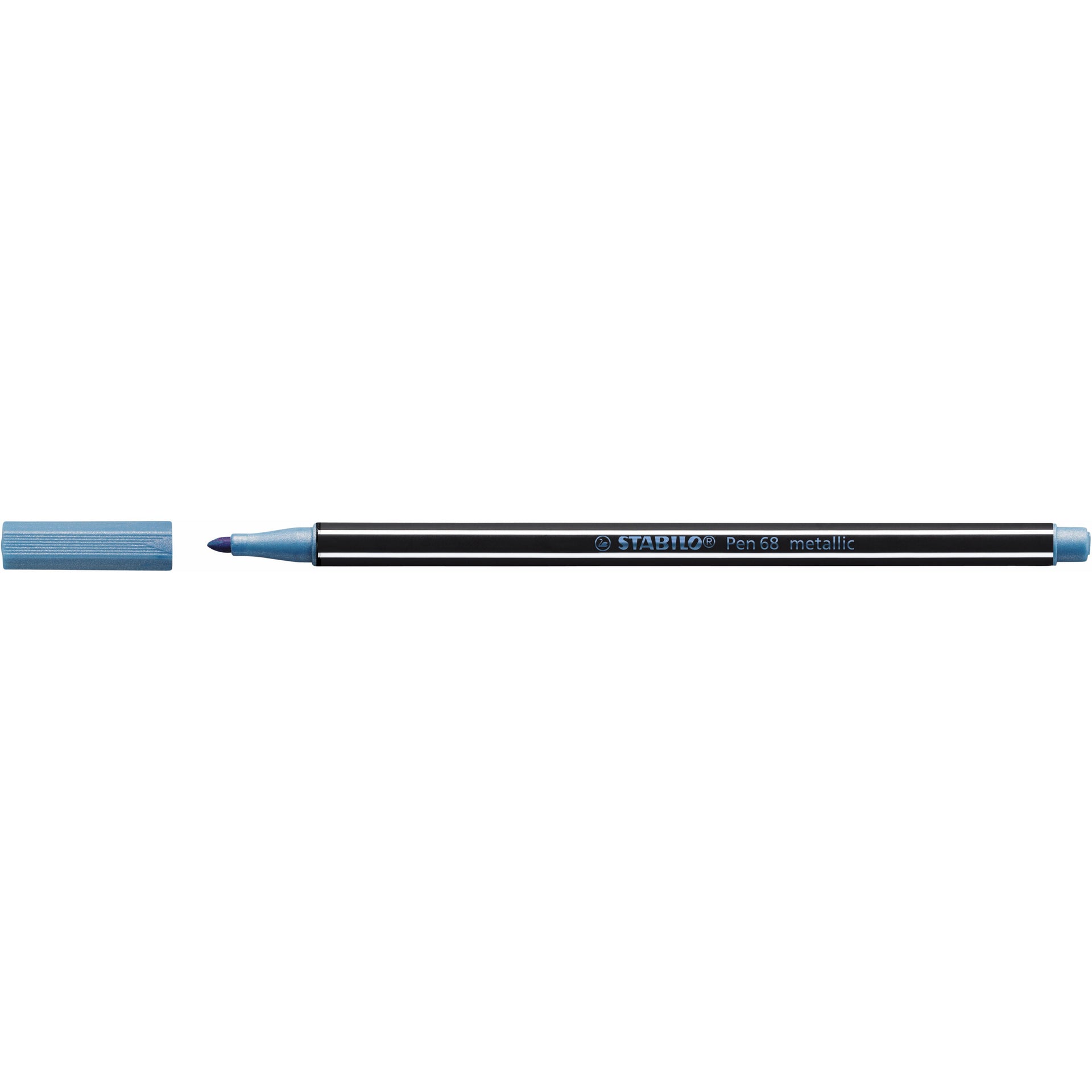 Stabilo - Pennarello 68/841 blu metallizzato medio | 10 pezzi