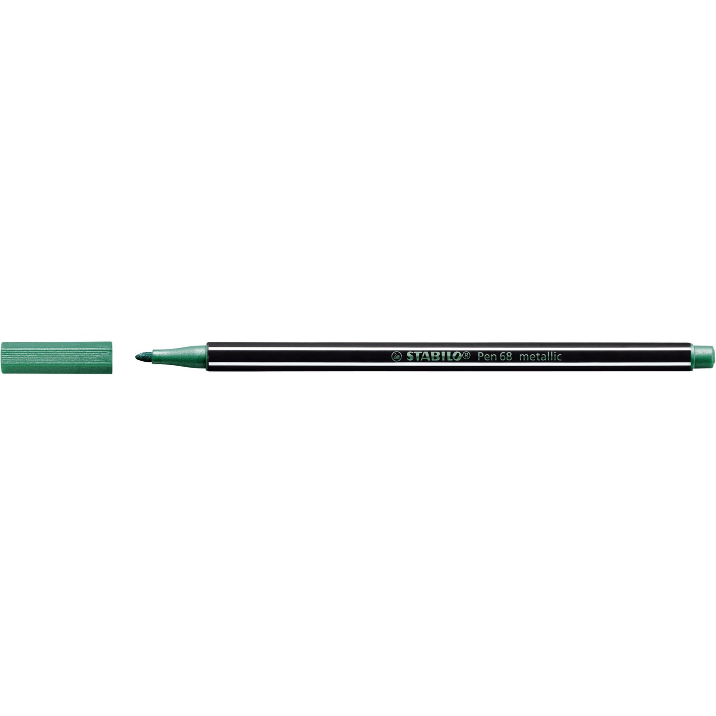 Stabilo - Rotulador Pen 68/836 mediano verde metalizado | 10 piezas