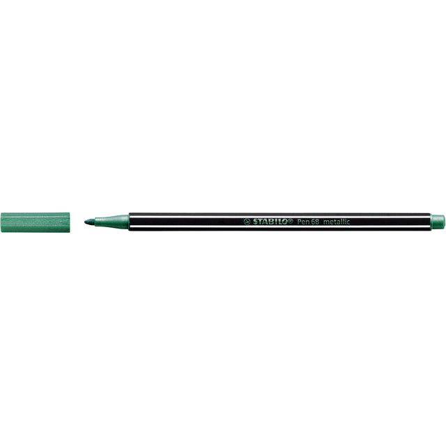 Stabilo - Filz -Tip Pen 68/836 M Metallic Green | 10 Stücke