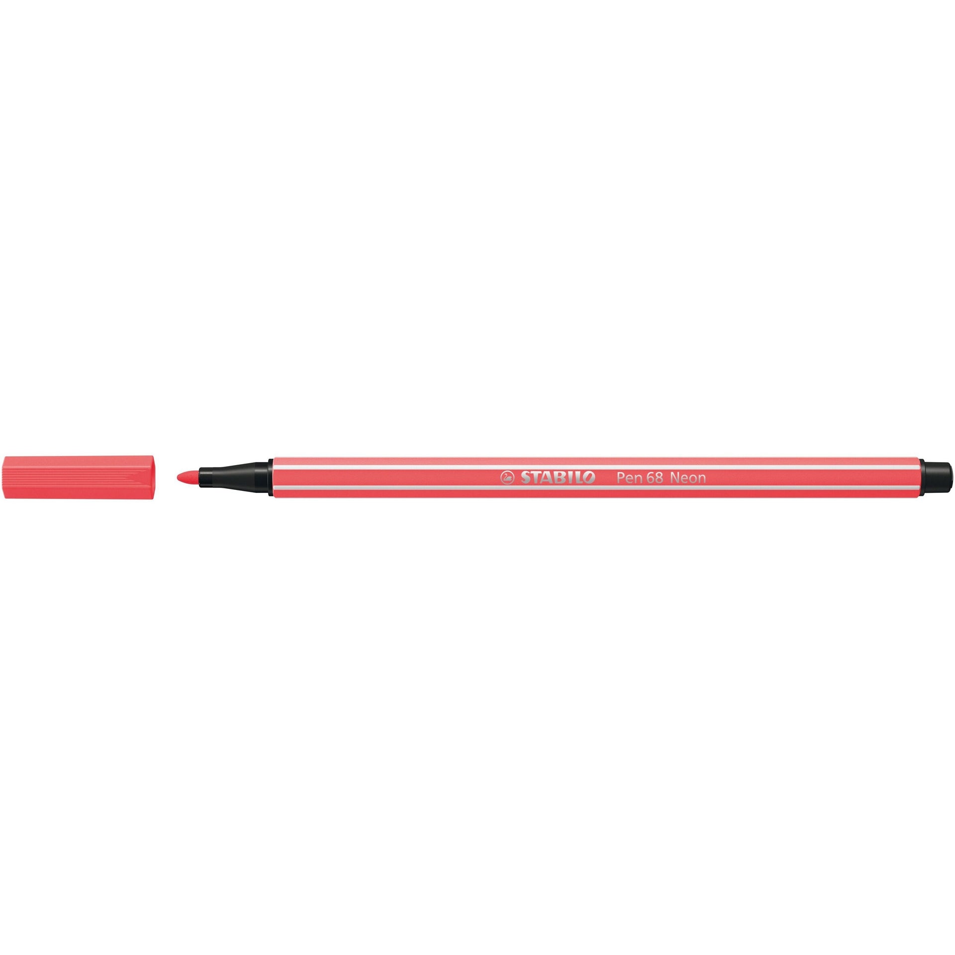 Stabilo - Pennarello 68/040 rosso neon medio | 10 pezzi