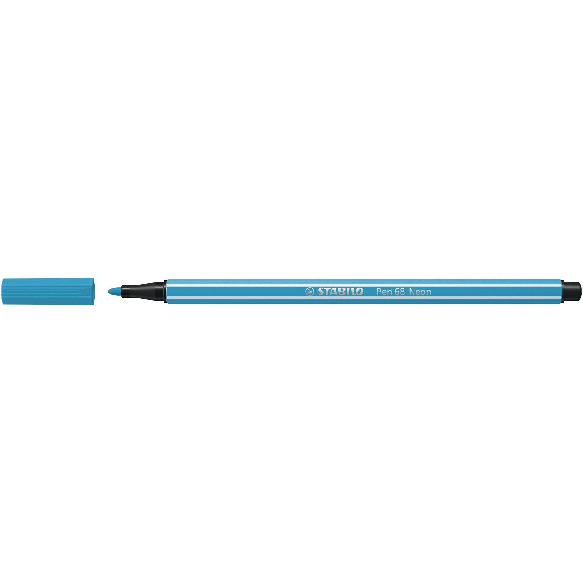 Stabilo -  Viltstift pen 68/031 m neon blauw | 10 stuks