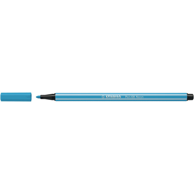 Stabilo -  Viltstift pen 68/031 m neon blauw | 10 stuks