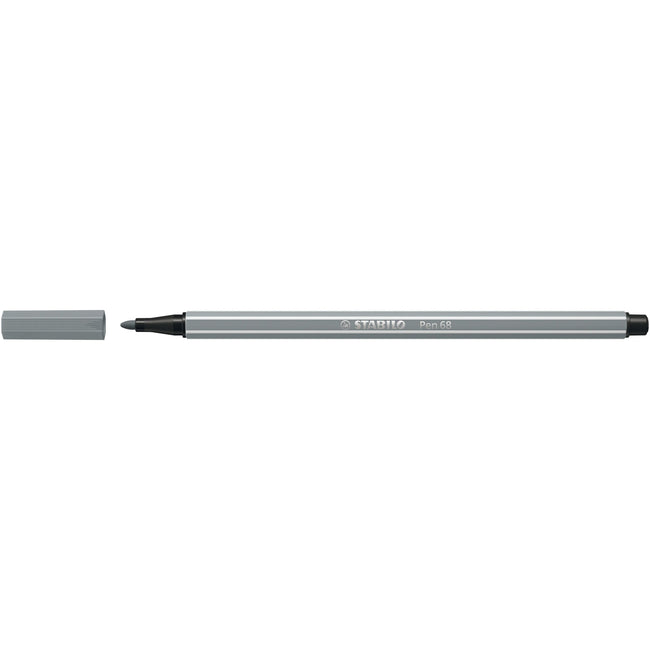 Stabilo -  Viltstift pen 68/95 m middel koudgrijs | 10 stuks