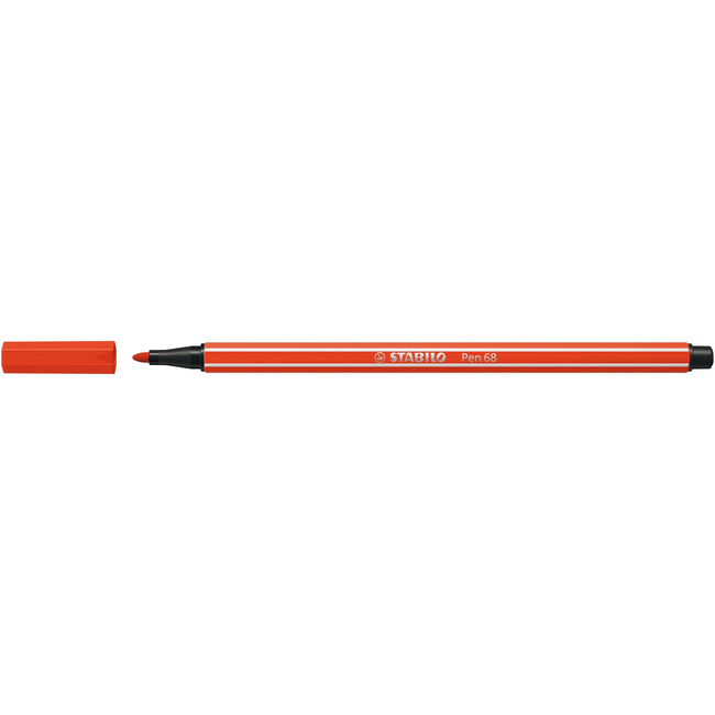 Stabilo -  Viltstift pen 68/40 m lichtrood | 10 stuks