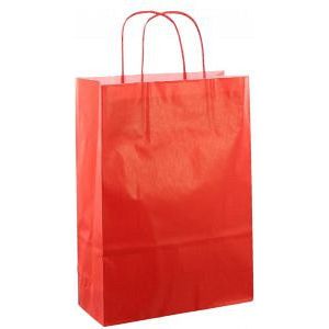 Sac à cordon en papier 22x10x31cm 50pcs rouge