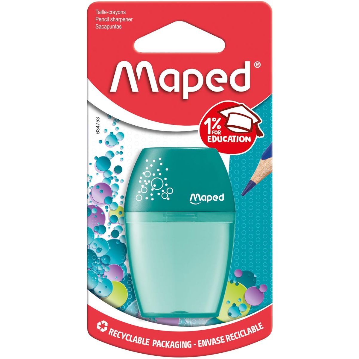 Maped - Potloodslijper Shaker 1-gaats, op blister