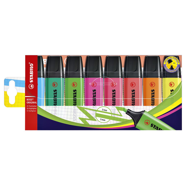 Stabilo -  Markeerstift boss 70/8 8st asorti | 5 stuks
