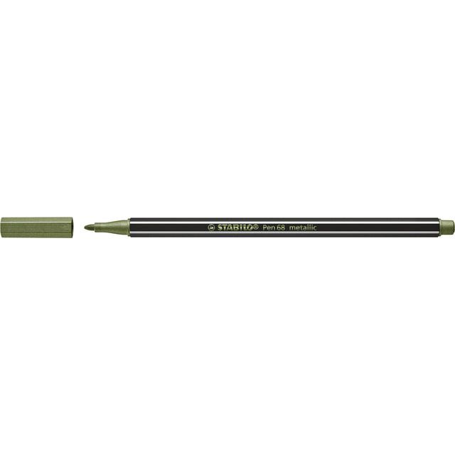 Stabilo - Filz -Tip Pen 68/843 M Metallic Light Green | 1 Stück