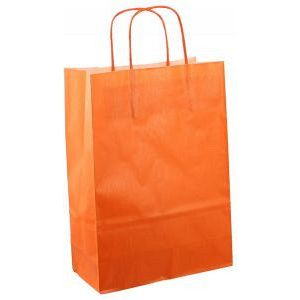 Sac à cordon en papier 22x10x31cm 50pcs orange