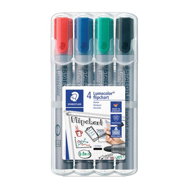 Staedtler - Filz -Tip Pen 356 Flipover um 2 mm Arsch | 4 Set | 5 Stücke