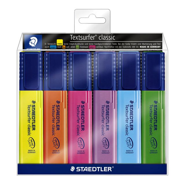 Staedtler - Markierungsmarker 364 Texteurfer Arsch | Pak ein 6 -Stück | 5 Stücke