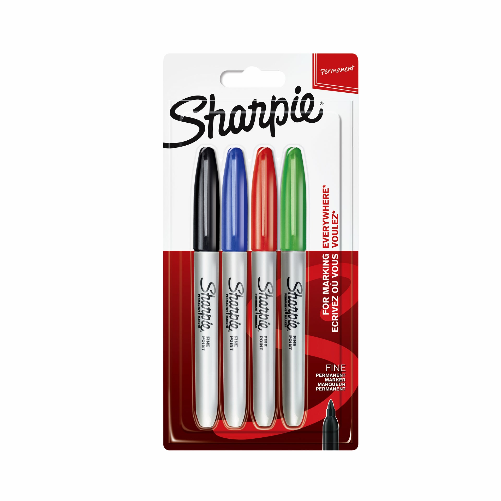 Sharpie - Felt-tip pen ie round fine assorted blister of 4 pieces