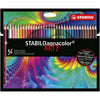 STABILO - Colored pencils 1636 aquacolor Arty assorted pencil case of 36 pieces