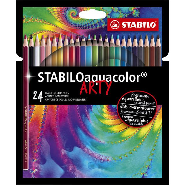 STABILO - CURN COLORED 1624 Aquacolor Arty 24St Ass | Endui un 24 pièces | 6 morceaux