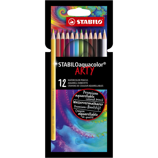 Stabilo - Matite colorate 1624 aquacolor Arty astuccio assortito da 12 pezzi