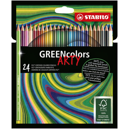 Stabilo -  GREENcolors, FSC gecertificeerd kleurpotlood, etui met 24 kleuren