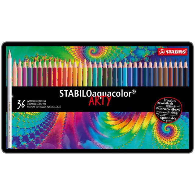 Stabilo - Kleurpotloden aquacolor 1636 blik à 36 kleuren | 2 stuks