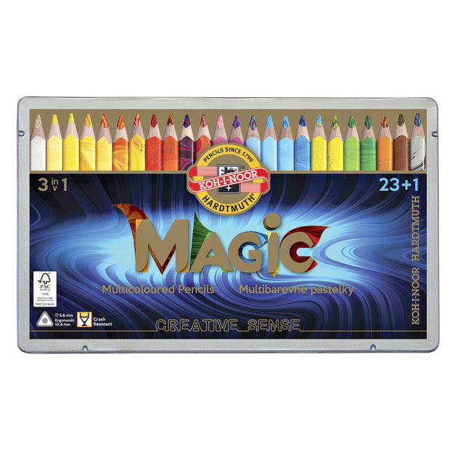 Koh-i-noor -  Kleurpotlkoh i noor jumbo magic doos 24 kleur
