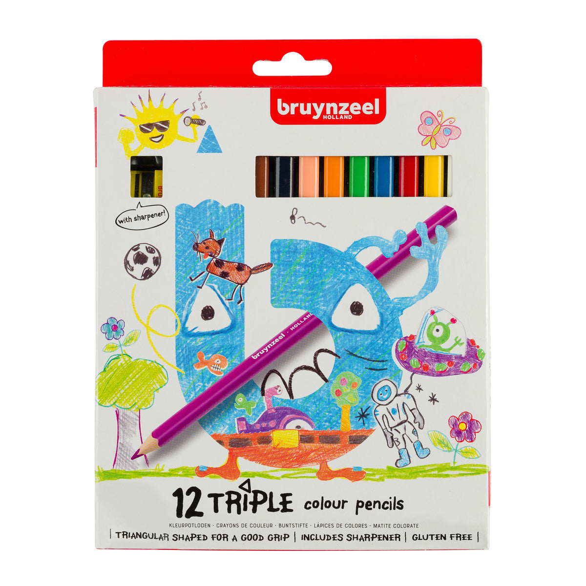 Bruynzeel -  Kleurpotlood  kids triple 12st ass