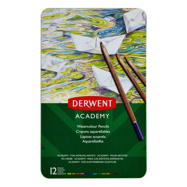 Derwent - farbiger Bleistift Derwent Academy Aquarel Arsch | Kann ein 12 Stück