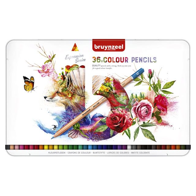 Bruynzeel - crayon coloré Bruynzeel Expression Couleur | Peut un 36 pièces | 4 pièces