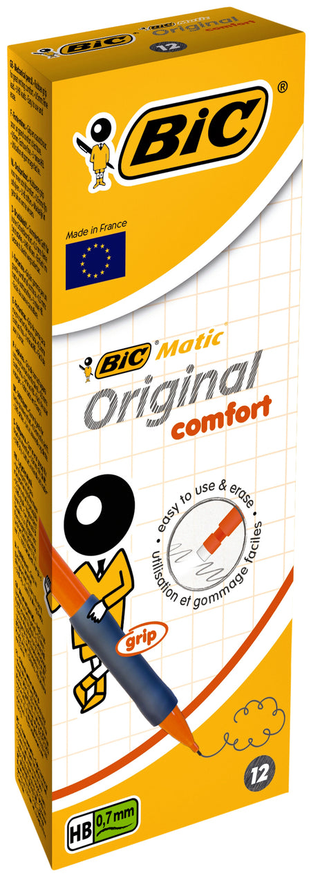 Bic - Porte-mine Matic original confort grip HB 0.7mm | 12 pièces