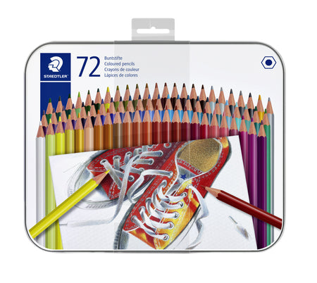 Staedtler - Crayon de couleur 175 Boîte assortie 6 faces de 72 couleurs | 3 pièces
