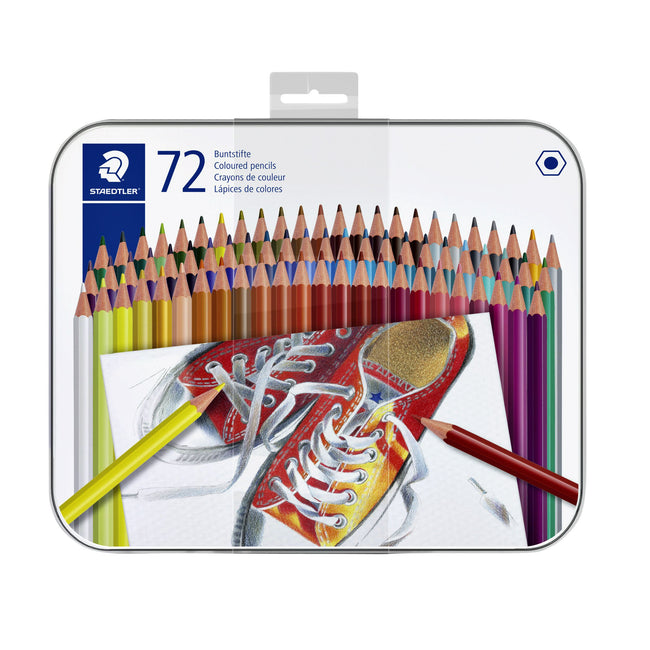 Staedtler - Matita colorata 175 Barattolo assortito a 6 facce di 72 colori
